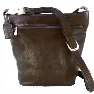 Jaqueline Ferrara Womans Brown Leather ShoulderBag